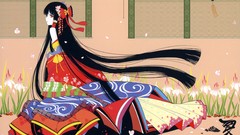 Brunettes touhou Flowers long