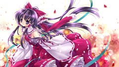 Brunettes touhou Flowers wind