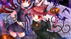 Brunettes touhou redheads nekomimi