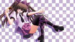 Brunettes touhou twintails Anime