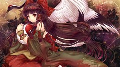 Brunettes touhou wings Birds