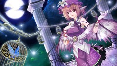 Brunettes touhou wings gloves