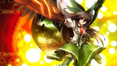 Brunettes touhou wings weapons