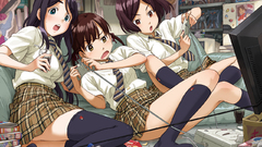 Brunettes video games food