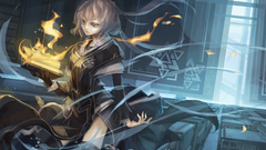 Brunettes wizard dress fire