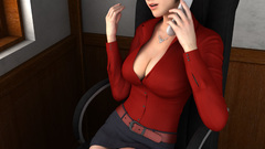 Brunettes woman 3D view