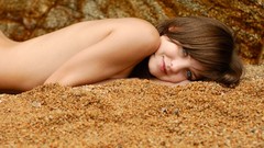 Brunettes woman Amelie smiling