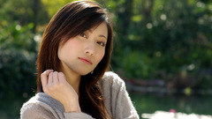 Brunettes woman asians faces