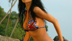 Brunettes woman bikini Met-Art
