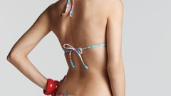 Brunettes woman bikini panties