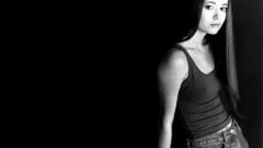 Brunettes woman black and