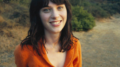 Brunettes woman blue eyes