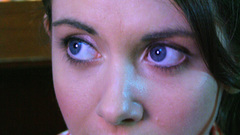 Brunettes woman blue eyes