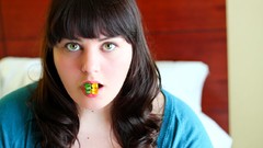 Brunettes woman chubby