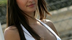 Brunettes woman cleavage Grid