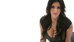 Brunettes woman cleavage kim