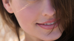 Brunettes woman close-up eyes