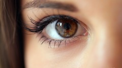 Brunettes woman close-up eyes