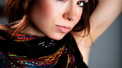 Brunettes woman depth of