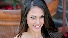 Brunettes woman eyes lips