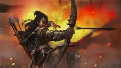 Brunettes woman fantasy long