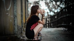 Brunettes woman fashion asians