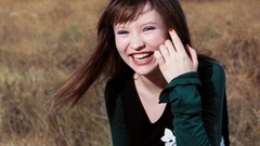 Brunettes woman grass emily