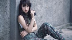 Brunettes woman Hwang Mi