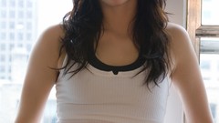 Brunettes woman indoors long