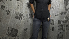 Brunettes woman jeans Actress