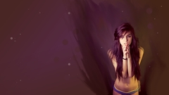 Brunettes woman Kriss Larkina