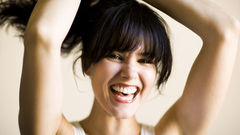 Brunettes woman laughing Candice