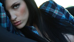 Brunettes woman long hair