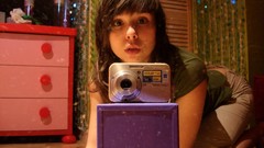 Brunettes woman mirrors teen