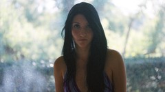 Brunettes woman models freckles