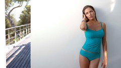 Brunettes woman models swimsuits