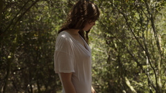 Brunettes woman outdoors nipples