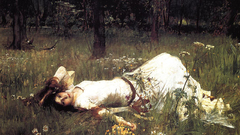 Brunettes woman paintings Trees