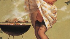 Brunettes woman panties dress