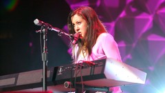 Brunettes woman piano singers