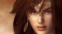 Brunettes woman realistic tiaras