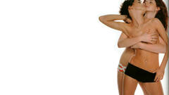 Brunettes woman redheads short