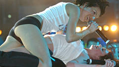 Brunettes woman redheads short