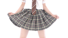 Brunettes woman school uniforms