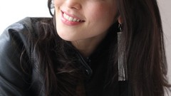 Brunettes woman singers Leather