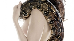 Brunettes woman snakes mary-louise
