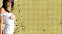 Brunettes woman tank tops