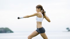 Brunettes woman water nature