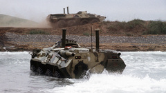 BTR coming ashore high