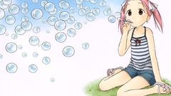 Bubbles anime girls blowing